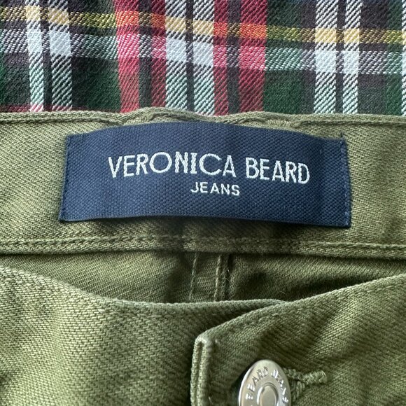 Veronica Beard Dylan Pain Splatter Green Jeans ( Size 29) - Picture 2 of 9